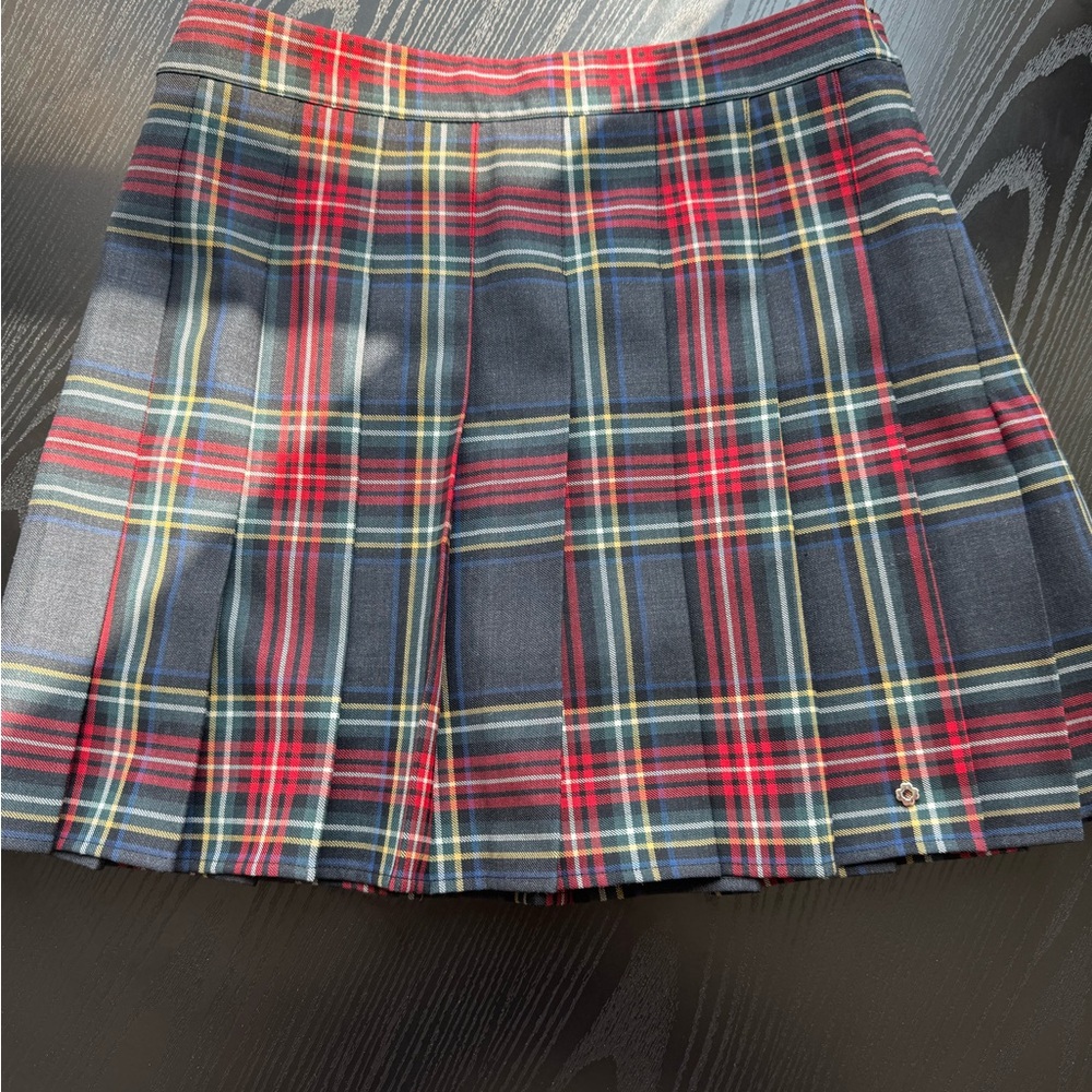 Maje Tartan Mini Skirt - Red, Blue, and Yellow